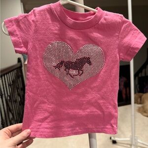 Pink Heart Horse Kids T-Shirt